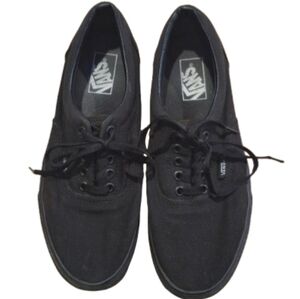 VANS Classic Black Lace-Up Skate Sneakers Shoes Women's Size 10 Men's 8.5 EUC